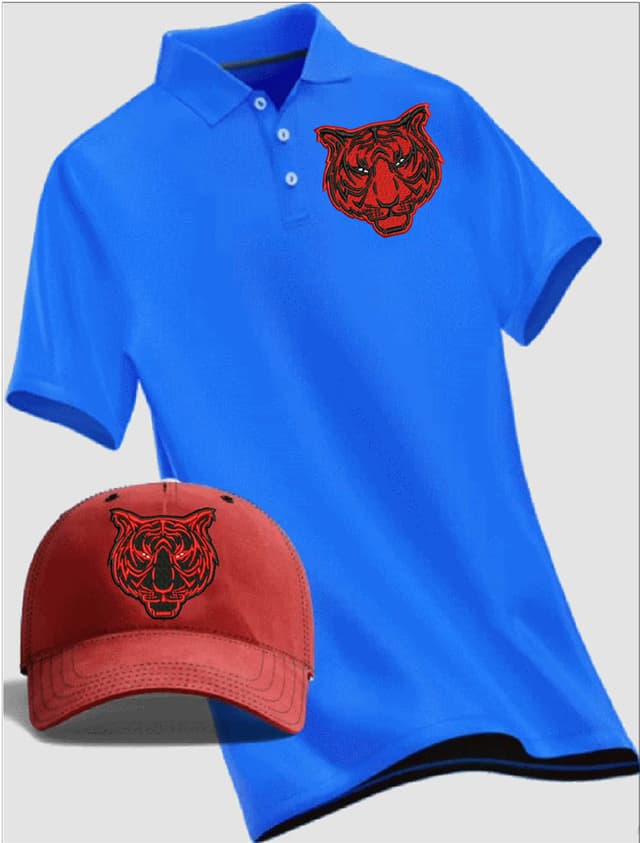 Cap / Left Chest Logo Digitizing embroidery digitizing service example