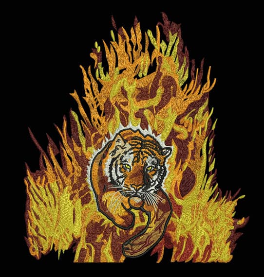Jacket back embroidery digitizing design
