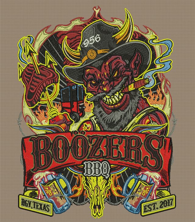 Jacket Back Digitizing embroidery digitizing service example